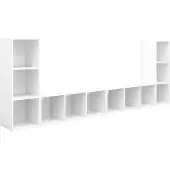 vidaXL Tv-meubelen 4 st 107x35x37 cm bewerkt hout wit
