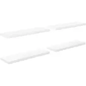 vidaXL Wandschappen zwevend 4 st 80x23,5x3,8 cm MDF hoogglans wit