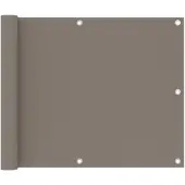 vidaXL Balkonscherm 75x400 cm oxford stof taupe