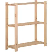 vidaXL Opbergrek 3-laags 80x28,5x90 cm massief grenenhout