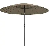 vidaXL Parasol met aluminium paal 270 cm taupe