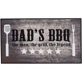 MD-ENTREE MD Entree - Barbecue Mat - Dad's BBQ - 67 x 120 cm