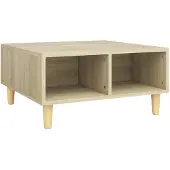 vidaXL Salontafel 60x60x30 cm bewerkt hout sonoma eikenkleurig