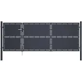 vidaXL Tuinpoort staal 350x125 cm antraciet
