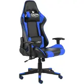 vidaXL Gaming stoel, draaibaar, blauw, PVC