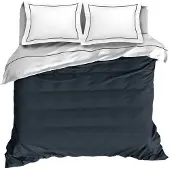 De Witte Lietaer Dekbedovertrek Bumblebee White Dark Grey Percal-200 x 200 / 220 cm | 2-Persoons