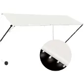 vidaXL Luifel uittrekbaar met LED 300x150 cm crème