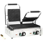 vidaXL Panini grill dubbel gegroefd 3600 W 57x30,5x20 cm