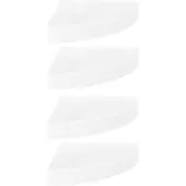 vidaXL Zwevende hoekplanken 4 st hoogglans wit 25x25x3,8 cm MDF