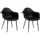 vidaXL Eetkamerstoelen 2 st PP zwart