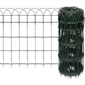 vidaXL Borderafscheiding 10x0,65 m gepoedercoat ijzer