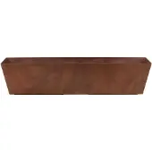 Ter Steege Bloempot/plantenpot balkonbak van gerecycled kunststof terra bruin D74 x 17 en H17 cm - Plantenbakken