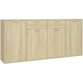 vidaXL Dressoir 160x36x75 cm bewerkt hout sonoma eikenkleurig