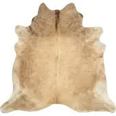 vidaXL Vloerkleed 150x170 cm echte runderhuid beige