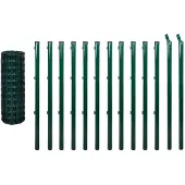 vidaXL Eurozaun stalen hekwerk, 25x0,8 meter, groen