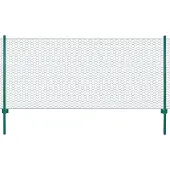 vidaXL Gaashek met palen, staal, 25 x 0,5 meter, groen