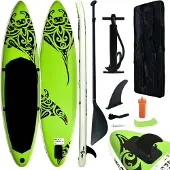 vidaXL Stand Up Paddleboardset opblaasbaar 366x76x15 cm groen