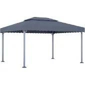 vidaXL Prieel 400x300 cm aluminium antraciet
