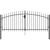 vidaXL Hekpoort Woerden dubbele deur met puntige bovenkant 299,5x174,5 cm