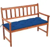 vidaXL Tuinbank met kussen, 120 cm, massief acaciahout