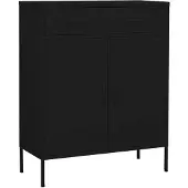 vidaXL Opbergkast 80x35x101,5 cm staal zwart