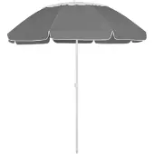 vidaXL Strandparasol 300 cm antracietkleurig