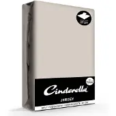 Cinderella Split Topper Hoeslaken Cinderella Taupe (Jersey)-200 x 200/210 cm