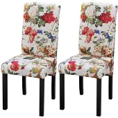 vidaXL eetkamerstoelen 2 st bloemenpatroon hout