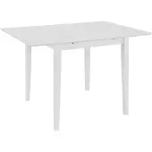 vidaXL Eettafel uitschuifbaar, wit (80-120)x80x74 cm, MDF