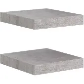 vidaXL Wandschappen 2 st zwevend 23x23,5x3,8 cm MDF betongrijs
