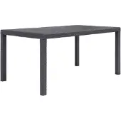 vidaXL Tuintafel 150x90x72 cm rattan-look kunststof bruin