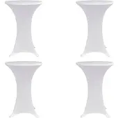 vidaXL Statafelhoes 4 st stretch Ø60 cm wit