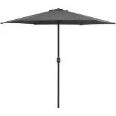 vidaXL Parasol met aluminium paal 270x246 cm antracietkleurig