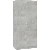 vidaXL Kledingkast 90x52x200 cm bewerkt hout betongrijs