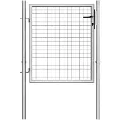 vidaXL Tuinpoort gegalvaniseerd staal 105x75 cm zilver