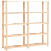 vidaXL Opbergrek 5-laags 170x38x170 cm massief grenenhout 500 kg