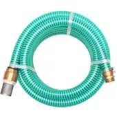 vidaXL Zuigslang met messing koppelingen 15 m 25 mm groen