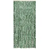 vidaXL Vliegengordijn 100x220 cm chenille groen en wit