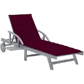vidaXL Ligbed met kussen massief acaciahout