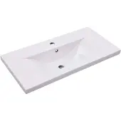 vidaXL - Inbouwwastafel - 81x39,5x18,5 - cm - keramiek - wit