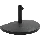 vidaXL Parasolvoet halfrond 15 kg polyresin zwart
