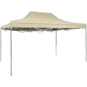 vidaXL Partytent inklapbaar 3x4 m staal crème