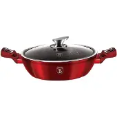 Berlinger Haus Garnek płytki ze szklaną pokrywką 24 cm Metallic Line BH/1262, Pan + steelpan, Rood
