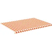 vidaXL Vervangingsdoek voor luifel 500x350 cm polyester geel en oranje
