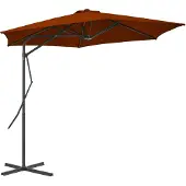 vidaXL Parasol met stalen mast, 300x230 cm, terracotta
