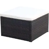 vidaXL Voetenbank/poef bruin 53x53x30 cm poly rattan online kopen