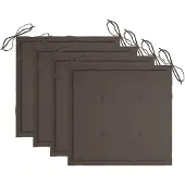 vidaXL Tuinstoelkussens 4 st 50x50x4 cm oxford stof taupe