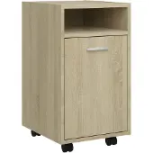 vidaXL Bijzetkast met wielen 33x38x60 cm bewerkt hout sonoma eiken