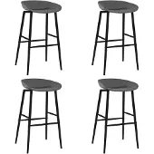 vidaXL Barstoelen 4 st grijs