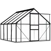 vidaXL Tuinkas met basisframe 4,75 m² aluminium antracietkleurig
